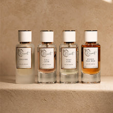 Luxury inspired perfume bottle, premium fragrance product photography, designer-inspired parfum alternative, long-lasting perfume dupe displayed on clean stone platform, inspired by designer fragrance.