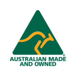 Australian Made and Owned kangaroo logo