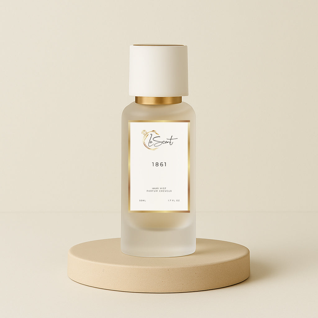 LeScent 1861 hair mist inspired by Xerjoff Naxos — nourishing hair perfume infused with honey, lavender and tonka bean for a soft, sensual scent.
