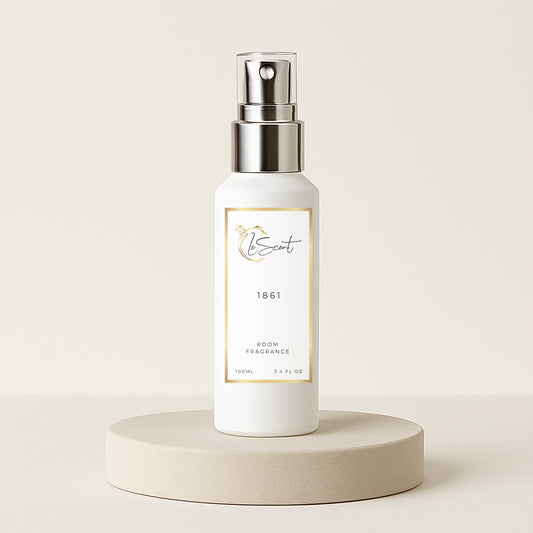 LeScent 1861 room spray inspired by Xerjoff Naxos — sophisticated interior fragrance with honeyed lavender and spicy tobacco notes for a rich home aroma.