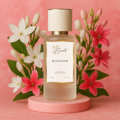 LeScent Blossom hair perfume mist inspired by Gucci Bloom — crafted with white and pink floral notes like Rangoon creeper for a rich, garden-like fragrance profile.