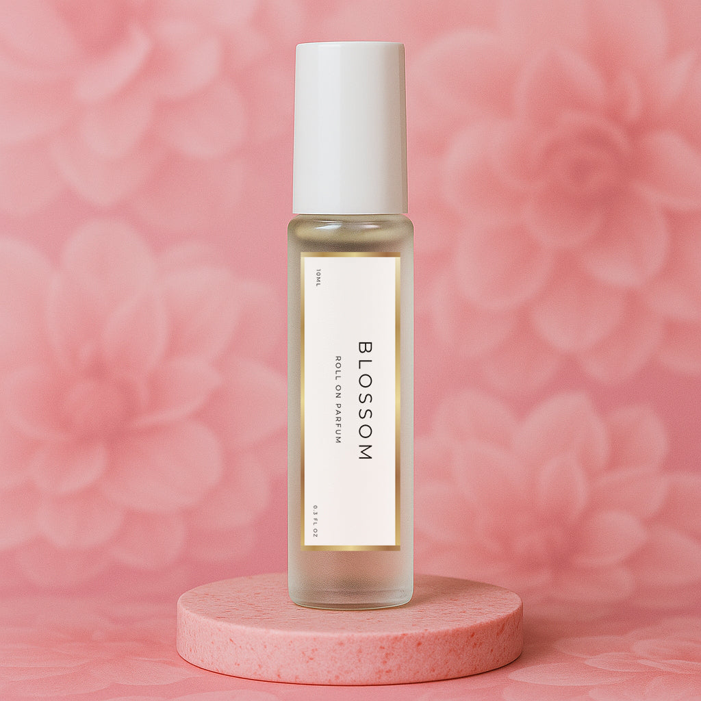 LeScent Blossom perfume oil roll-on inspired by Gucci Bloom — rich tuberose, jasmine, and Rangoon creeper for an elegant floral garden scent.