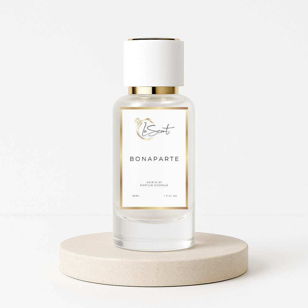 LeScent Bonaparte Hair Mist inspired by Creed Aventus — light woody-citrus hair fragrance with pineapple, musk and birch for a crisp masculine finish.
