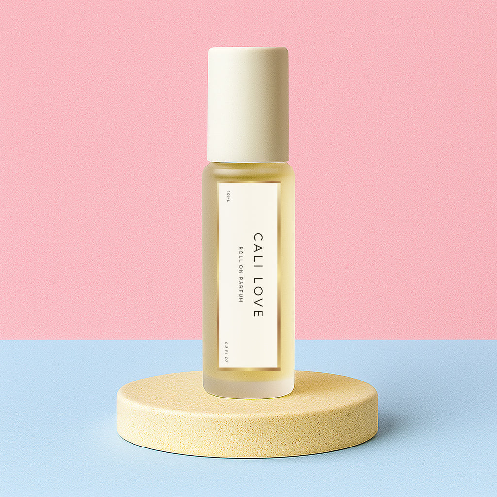 LeScent Cali Love perfume oil roll-on inspired by Louis Vuitton California Dream — radiant citrus and pear perfume oil with orange blossom and musk undertones.