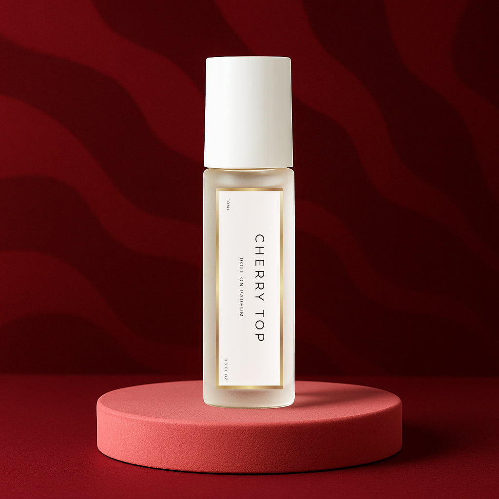 LeScent Cherry Top Roll On inspired by Tom Ford Lost Cherry — rich cherry perfume oil blending almond and tonka bean with a deep, sensual sweetness.