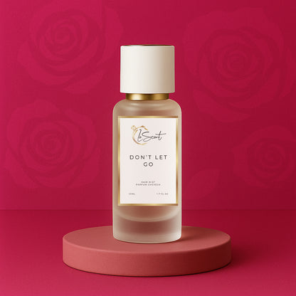 LeScent Don't Let Go hair mist inspired by Byredo Rose of No Man’s Land — soft rose and amber hair perfume with pink pepper and raspberry for a delicate feminine aroma.