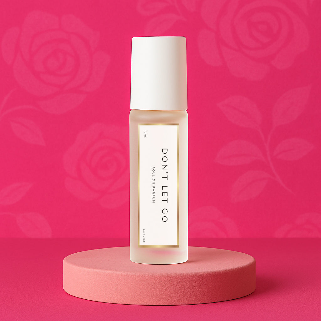 LeScent Don't Let Go perfume oil roll-on inspired by Byredo Rose of No Man’s Land — elegant rose floral fragrance with pink pepper, raspberry and amber for a soft, romantic scent.