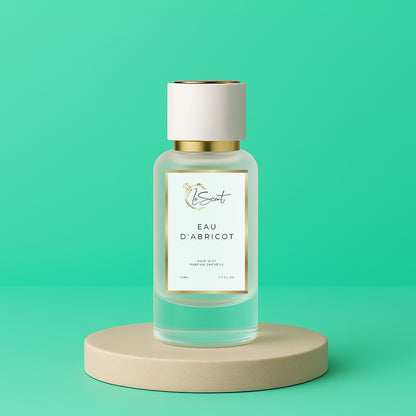 LeScent Eau D’Abricot Hair Mist inspired by Louis Vuitton Pacific Chill — nourishing hair fragrance with apricot, citrus, and mint notes for a fresh and radiant finish.