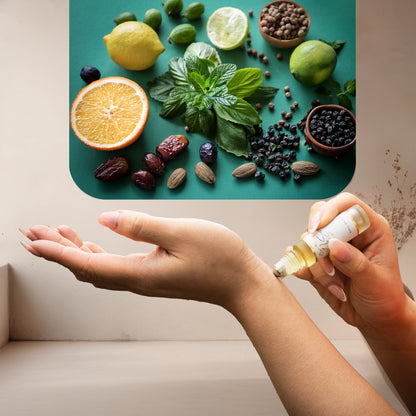 LeScent Eau D’Abricot Roll On Perfume Oil — bright citrus and apricot blend infused with lemon, mint, and cardamom for a refreshing fruity scent inspired by Louis Vuitton Pacific Chill.