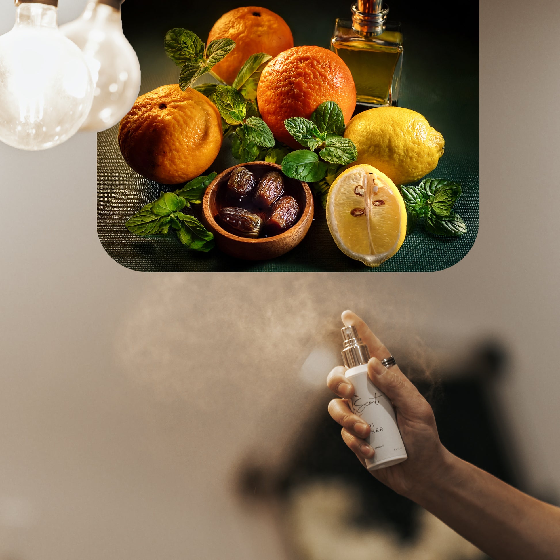 LeScent Eau D’Abricot Room Fragrance — bright blend of apricot, lemon, and mint with aromatic herbs inspired by Louis Vuitton Pacific Chill, creating an energizing citrus ambience.