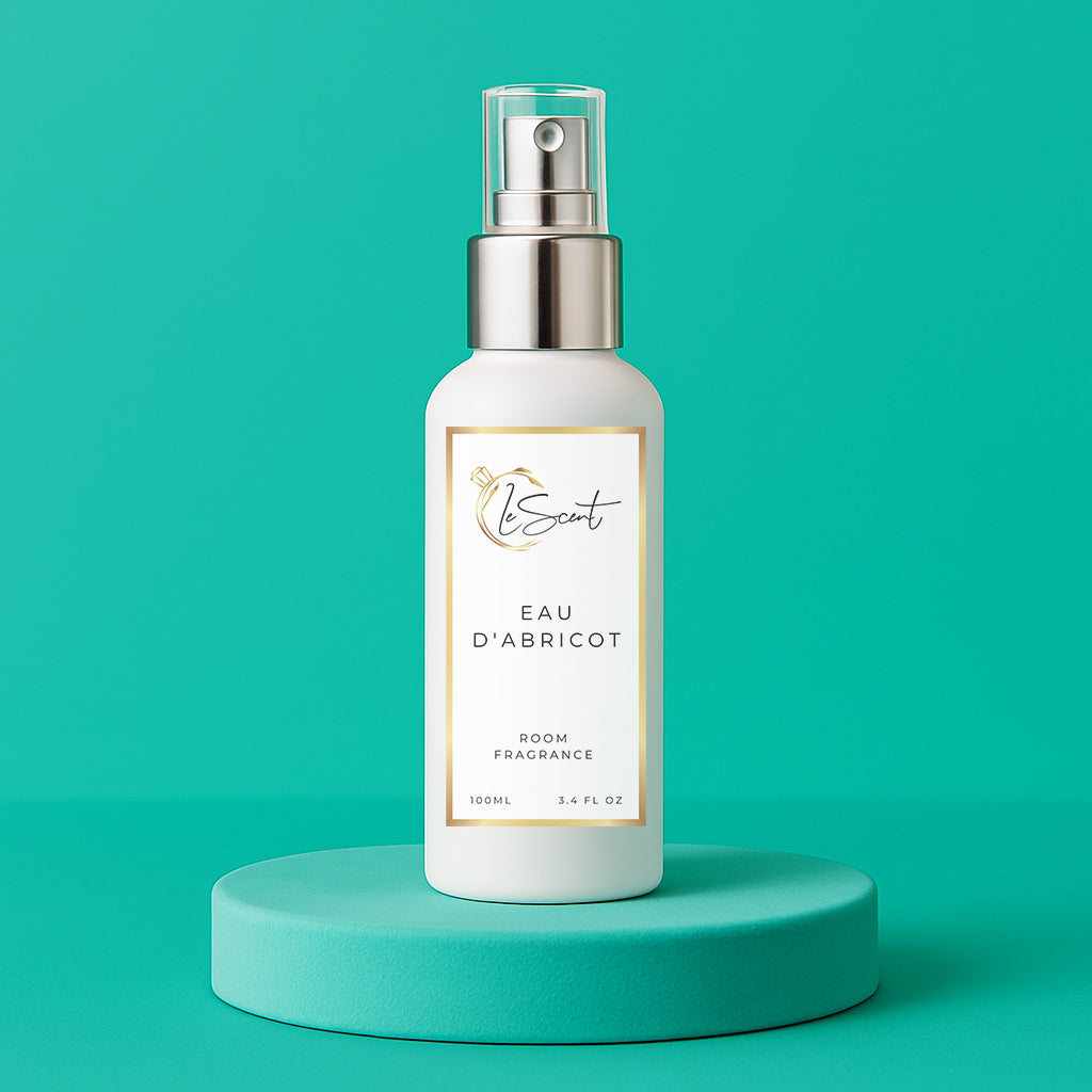 LeScent Eau D’Abricot Room Spray inspired by Louis Vuitton Pacific Chill — uplifting room fragrance combining apricot, citrus, and mint for a fresh, sunny home scent.