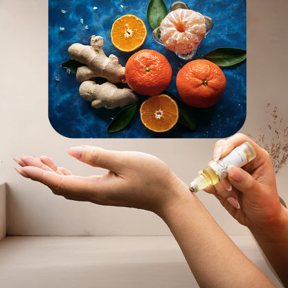 LeScent Eau D’Orange Roll On Perfume Oil — vibrant citrus blend with orange peel, bergamot, and ginger root, inspired by Louis Vuitton Afternoon Swim for long-lasting freshness.