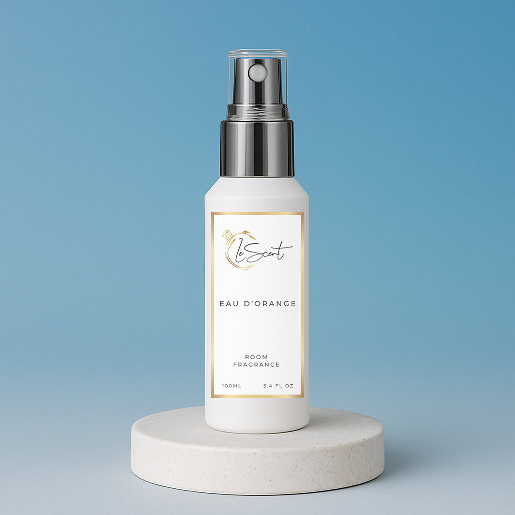 LeScent Eau D’Orange Room Spray inspired by Louis Vuitton Afternoon Swim — zesty room fragrance with notes of orange, mandarin, and bergamot for an energizing home scent.