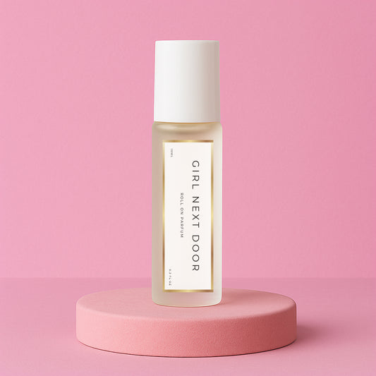 LeScent Girl Next Door perfume oil roll-on inspired by Prada Paradoxe — elegant floral fragrance with pear, orange blossom and amber notes for a bright feminine aroma.