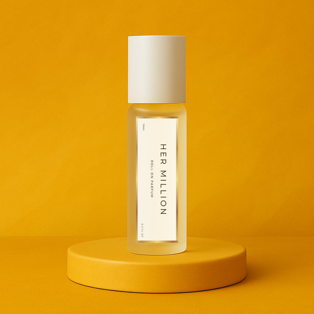 LeScent Her Million perfume oil roll-on inspired by Paco Rabanne Lady Million — luxurious floral amber fragrance with raspberry, honey and jasmine for an opulent feminine scent.
