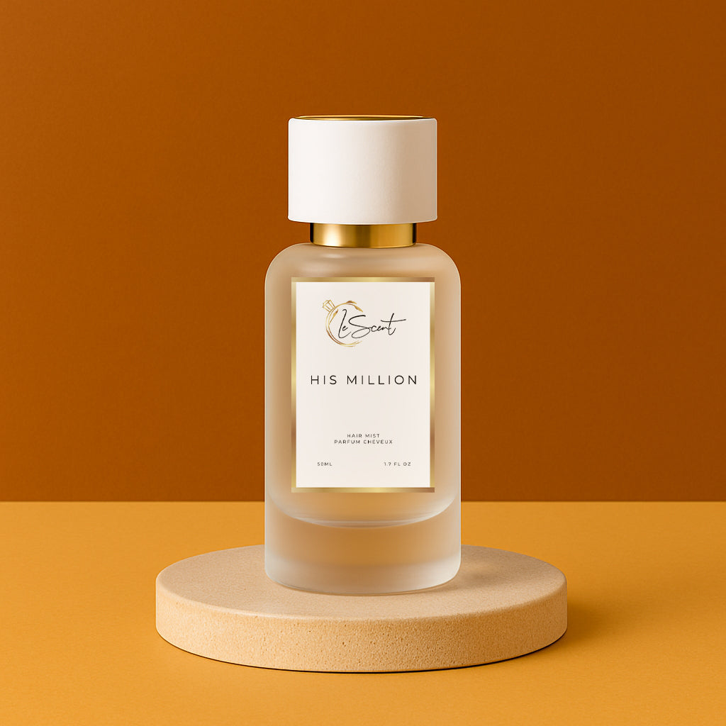 LeScent His Million hair mist inspired by Paco Rabanne 1 Million — masculine hair perfume with notes of grapefruit, cinnamon and amber for a vibrant woody finish.