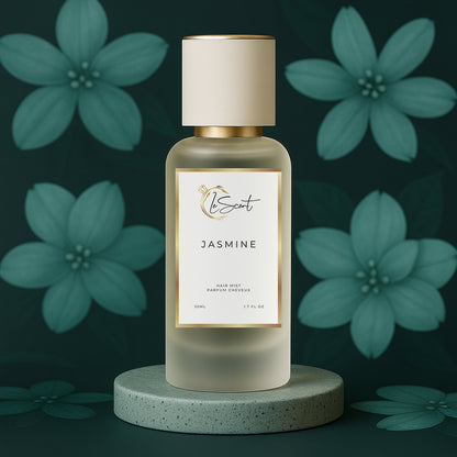 LeScent Jasmine hair mist inspired by Gucci Flora Gorgeous Jasmine — bright citrus-floral hair perfume with jasmine and magnolia for a radiant and uplifting tone.