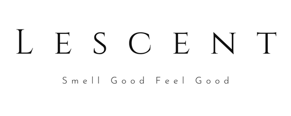 Logo for LESCENT with the tagline 'Smell Good Feel Good'