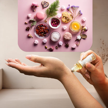 LeScent Ri Ri Roll On Perfume Oil — blend of orange blossom, honeysuckle and caramel with a vanilla base inspired by Kilian Love Don’t Be Shy for a warm gourmand finish.