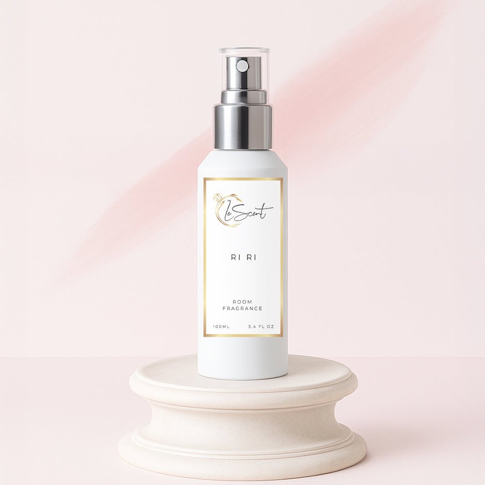 LeScent Ri Ri Room Spray inspired by Kilian Love Don’t Be Shy — soft amber room fragrance with notes of orange blossom and vanilla creating a comforting home scent.