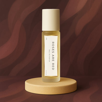 LeScent Roses Are Red perfume oil roll-on inspired by Louis Vuitton Les Sables Roses — rich rose and oud perfume oil with warm amber and saffron tones.