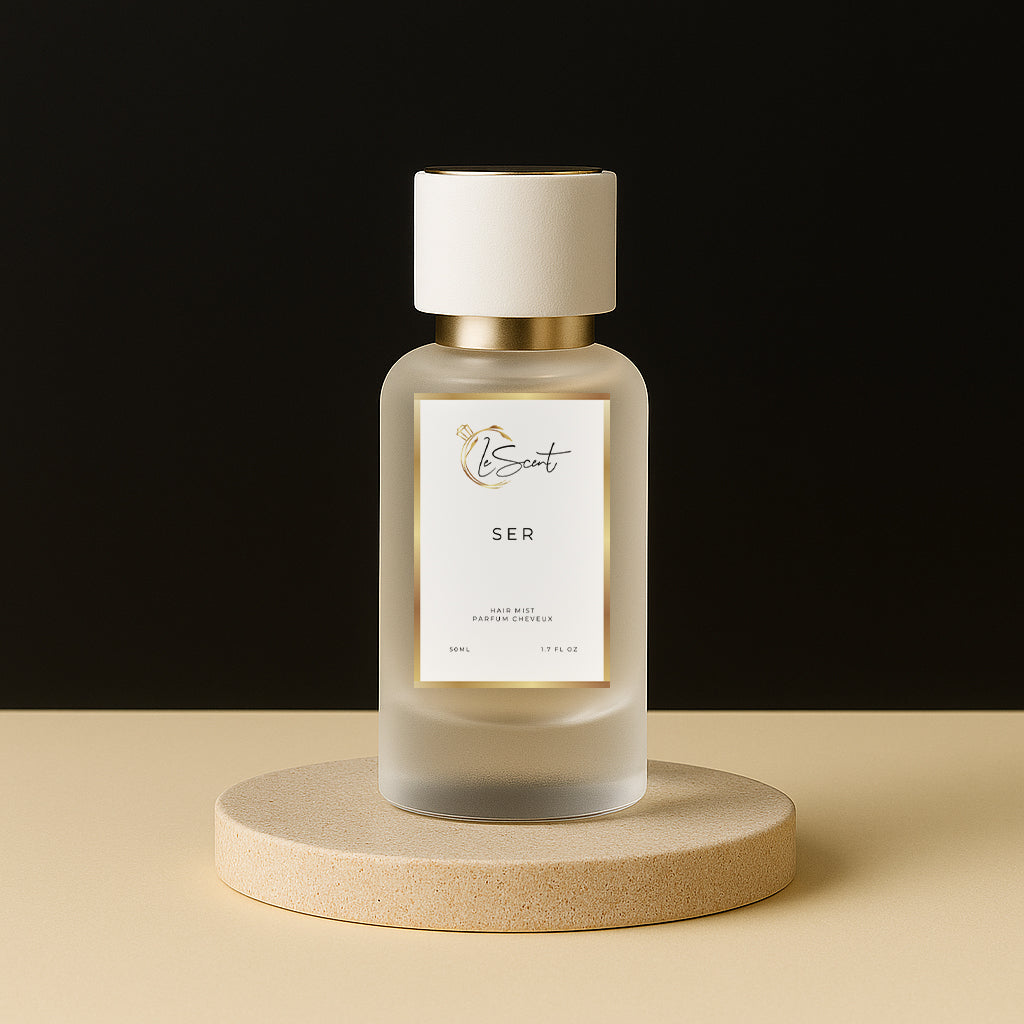 LeScent SER hair mist inspired by Givenchy Gentleman — aromatic woody hair perfume with lavender, pineapple and iris for an elegant everyday scent.