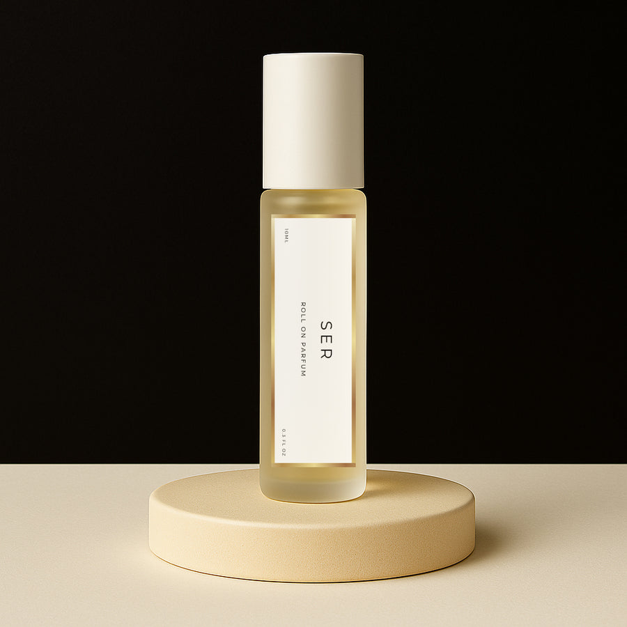 LeScent SER perfume oil roll-on inspired by Givenchy Gentleman — warm woody aromatic fragrance with pear, pineapple and lavender notes blended with patchouli and iris.