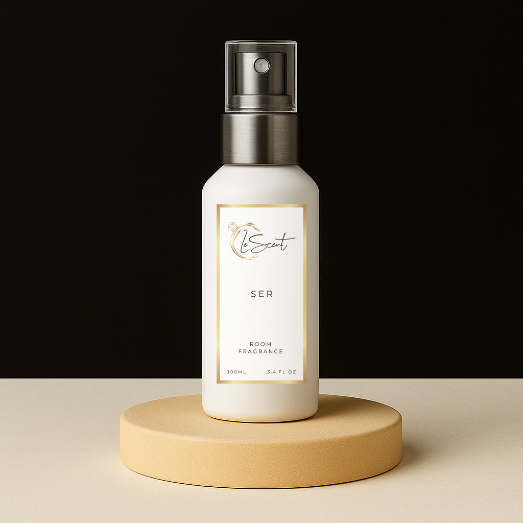 LeScent SER room spray inspired by Givenchy Gentleman — sophisticated interior fragrance combining pear, lavender and woody amber notes for a bold atmosphere.