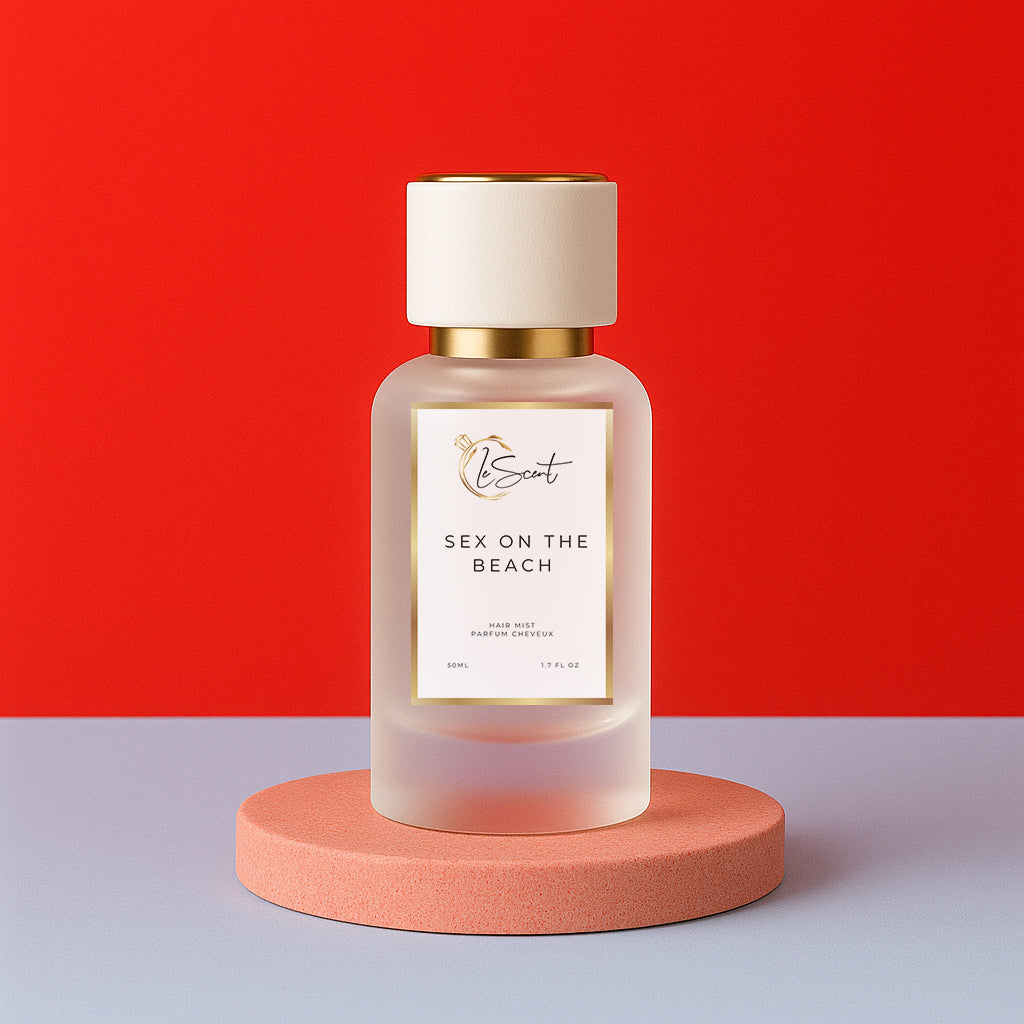 LeScent Sex On The Beach hair mist inspired by Louis Vuitton On The Beach — lightweight citrus hair perfume with grapefruit, lemon and sea salt for a radiant coastal scent.