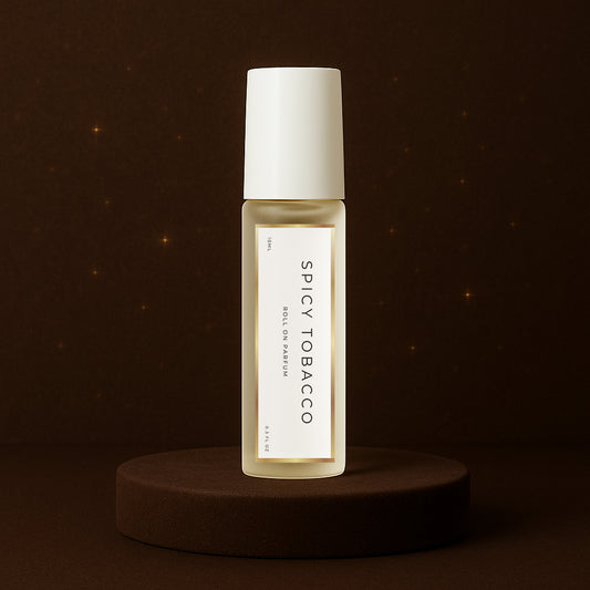 LeScent Spicy Tobacco Roll On inspired by Tom Ford Tobacco Vanille — warm spiced tobacco perfume oil with hints of vanilla, cinnamon and amber for a rich masculine finish.