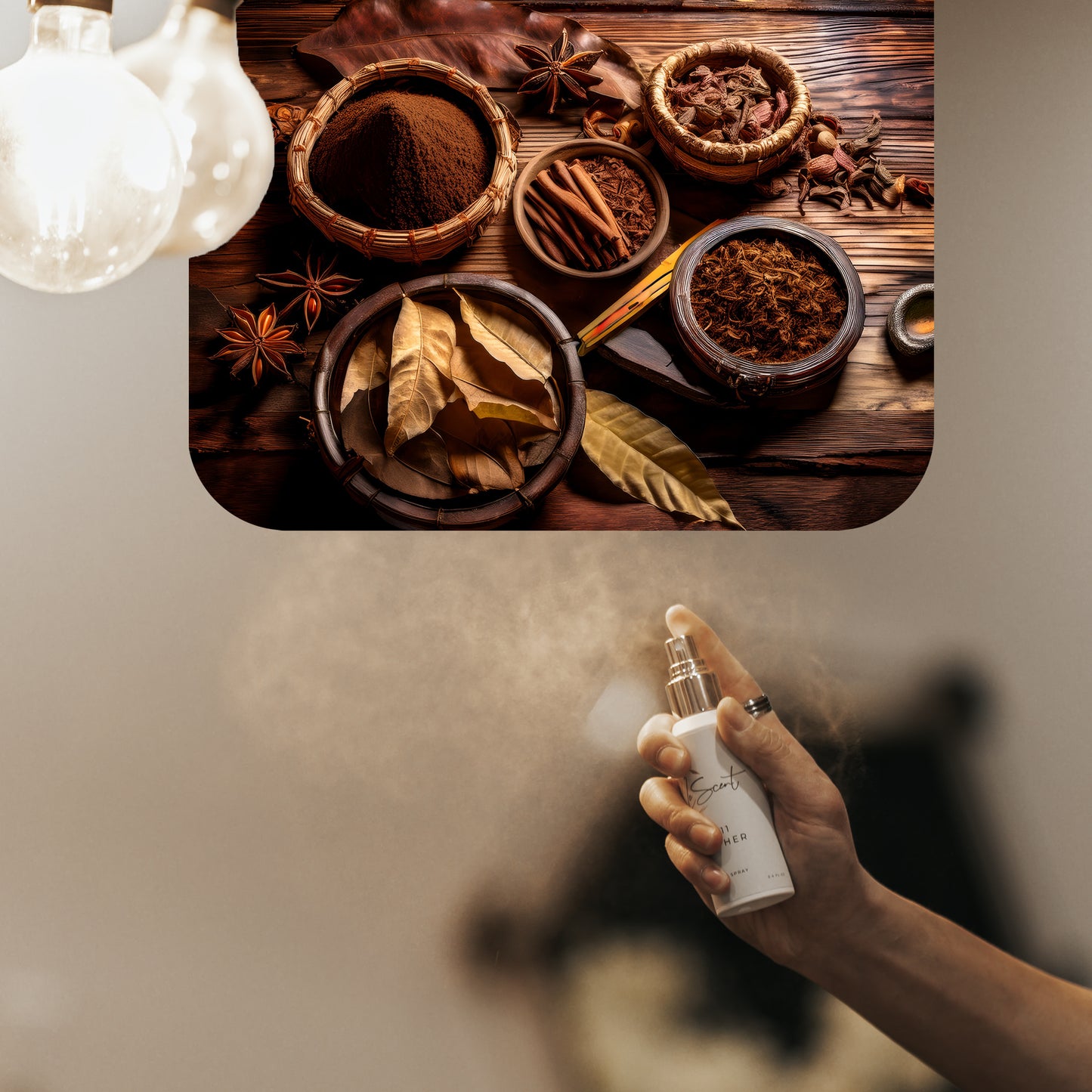 LeScent Spicy Tobacco Room Fragrance — tobacco leaf, cocoa, cinnamon and sweet vanilla notes inspired by Tom Ford Tobacco Vanille to enhance any space.