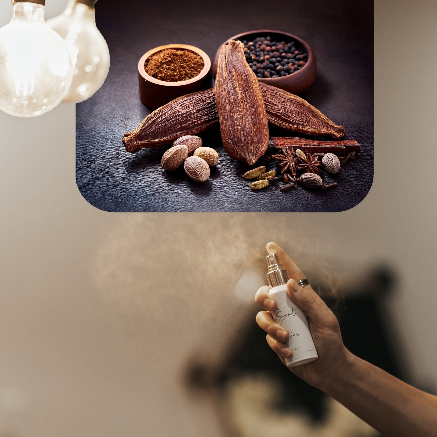 LeScent Suave Room Fragrance — smooth blend of oud, sandalwood, vanilla and tonka bean inspired by Tom Ford Oud Wood for a luxurious atmosphere.