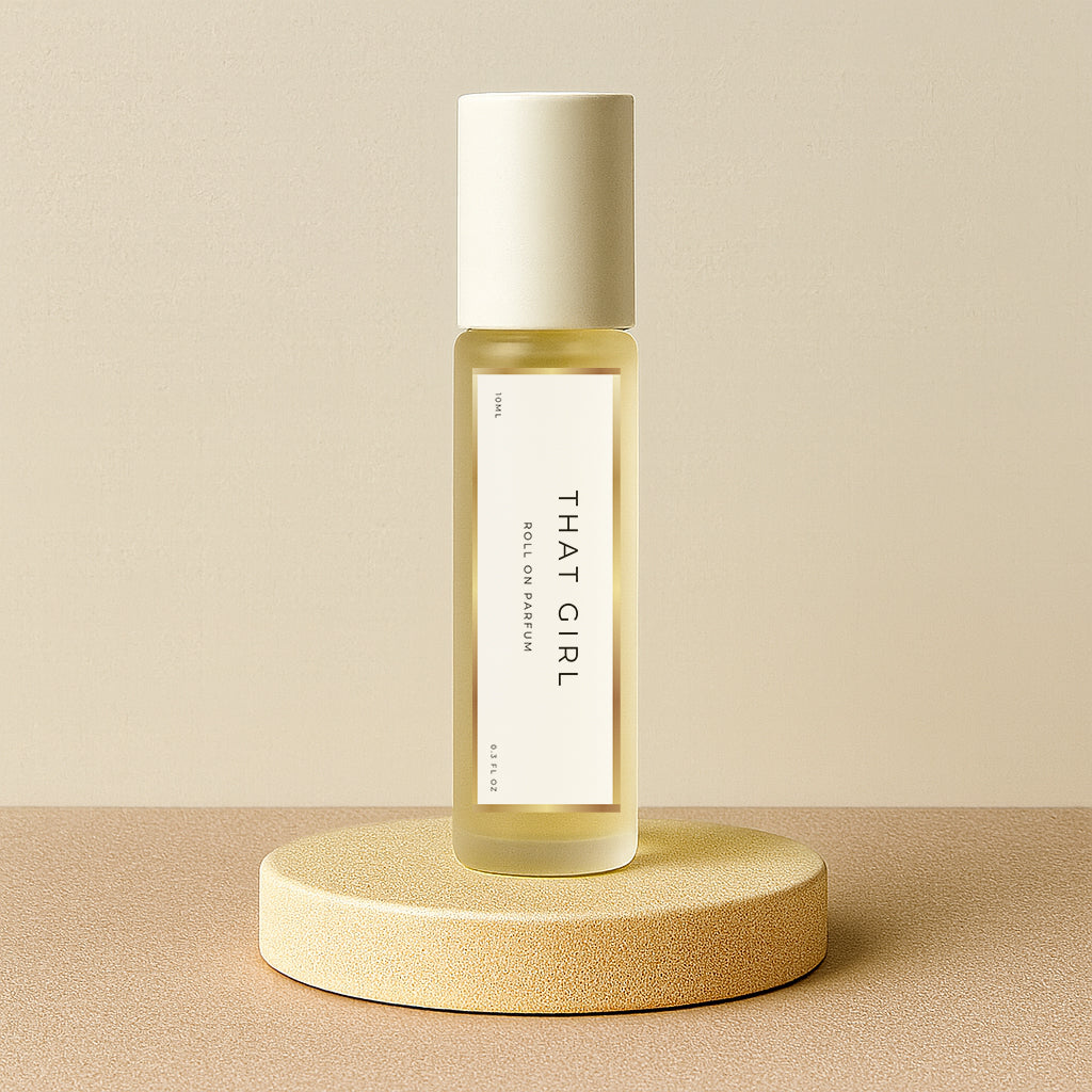 LeScent That Girl perfume oil roll-on inspired by Burberry Her — fruity floral fragrance with strawberry, blackberry and jasmine for a confident, feminine scent.