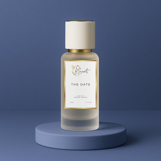 LeScent The Date hair mist inspired by Jean Paul Gaultier Ultra Male — amber vanilla hair fragrance with lavender, lemon and mint for a fresh yet sensual allure.