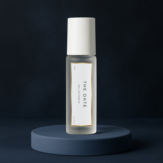 LeScent The Date perfume oil roll-on inspired by Jean Paul Gaultier Ultra Male — bold amber fougere scent with lavender, pear and cinnamon for a sensual modern fragrance.