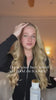 Woman styling her hair and applying LeScent perfume hair mist for beautifully scented, freshly styled hair.